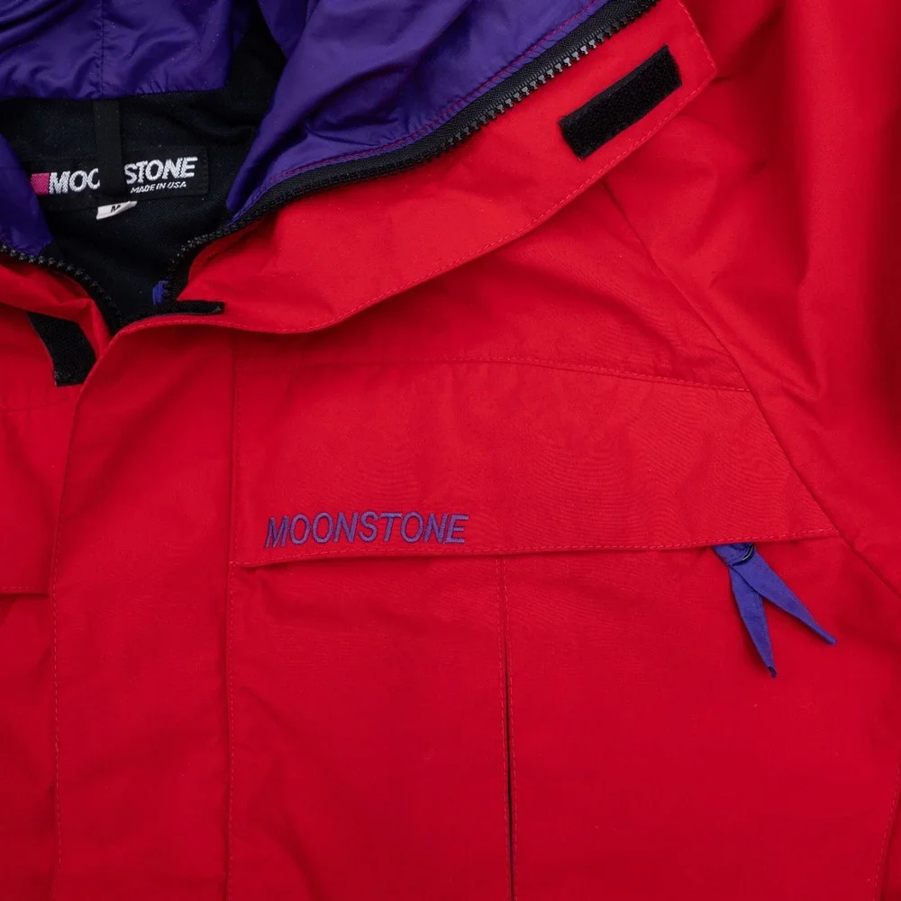 Moonstone Gore-Tex Mountain Parka Jacket Mens Medium Red Vintage Made in USA